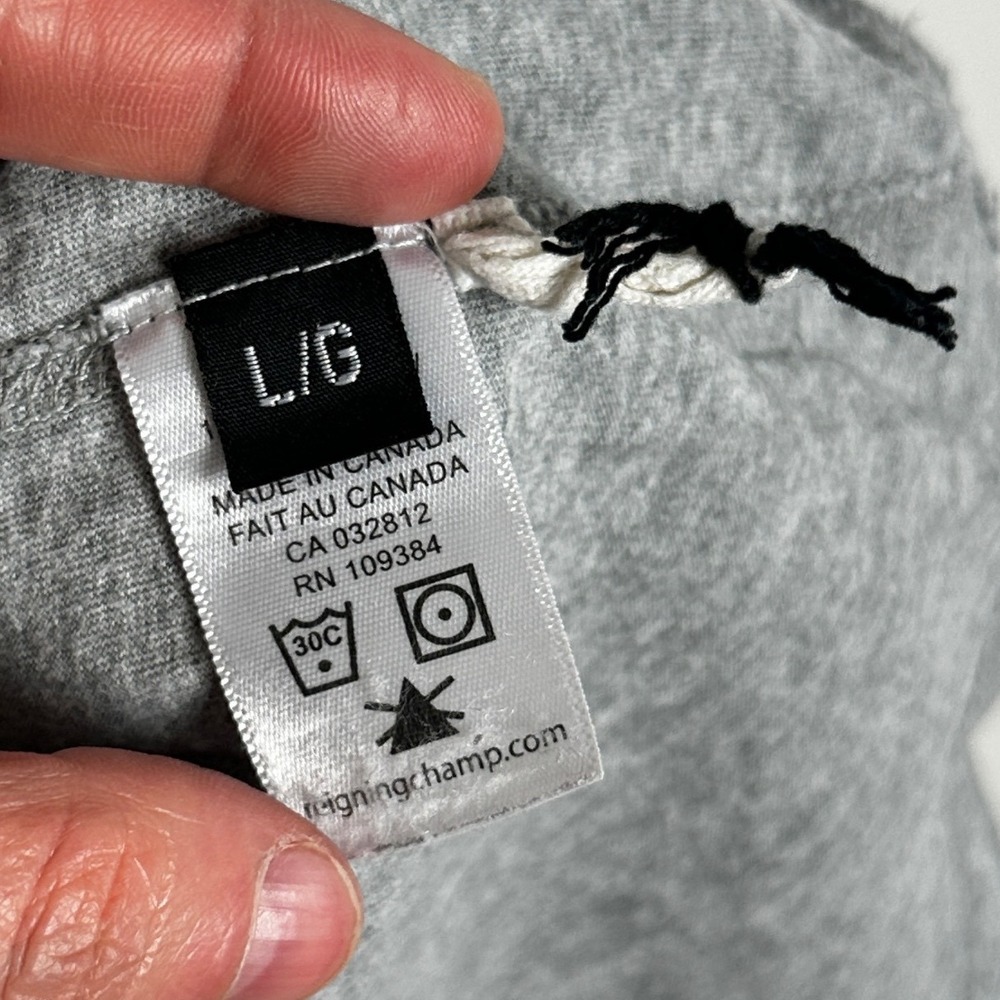 Reigning Champ Canada Grey Short Sleeve Crew Neck T-Shirt Mens Size Large Tee - Picture 6 of 9